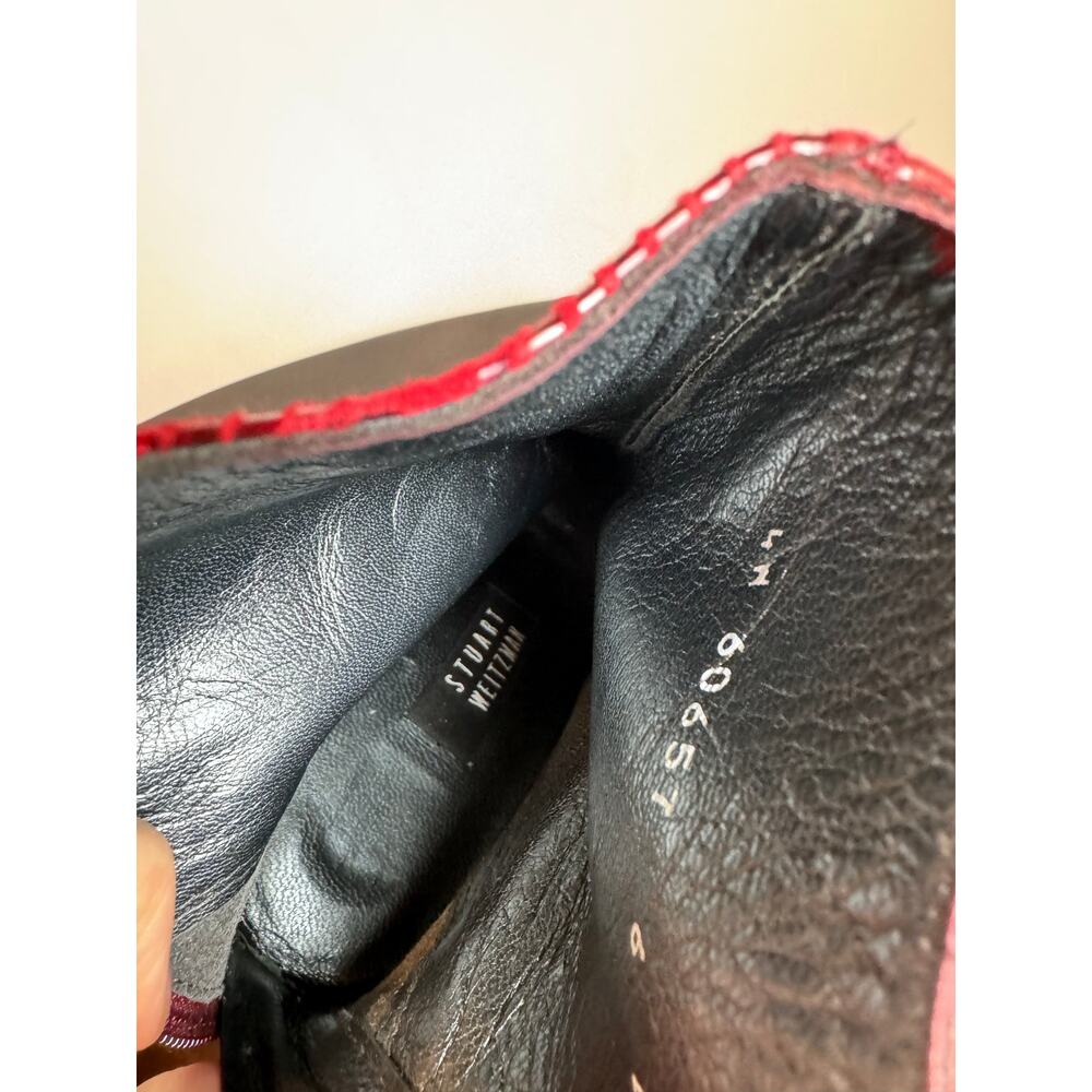Stuart Weitzman Red Ankle Boots - Picture 8 of 11